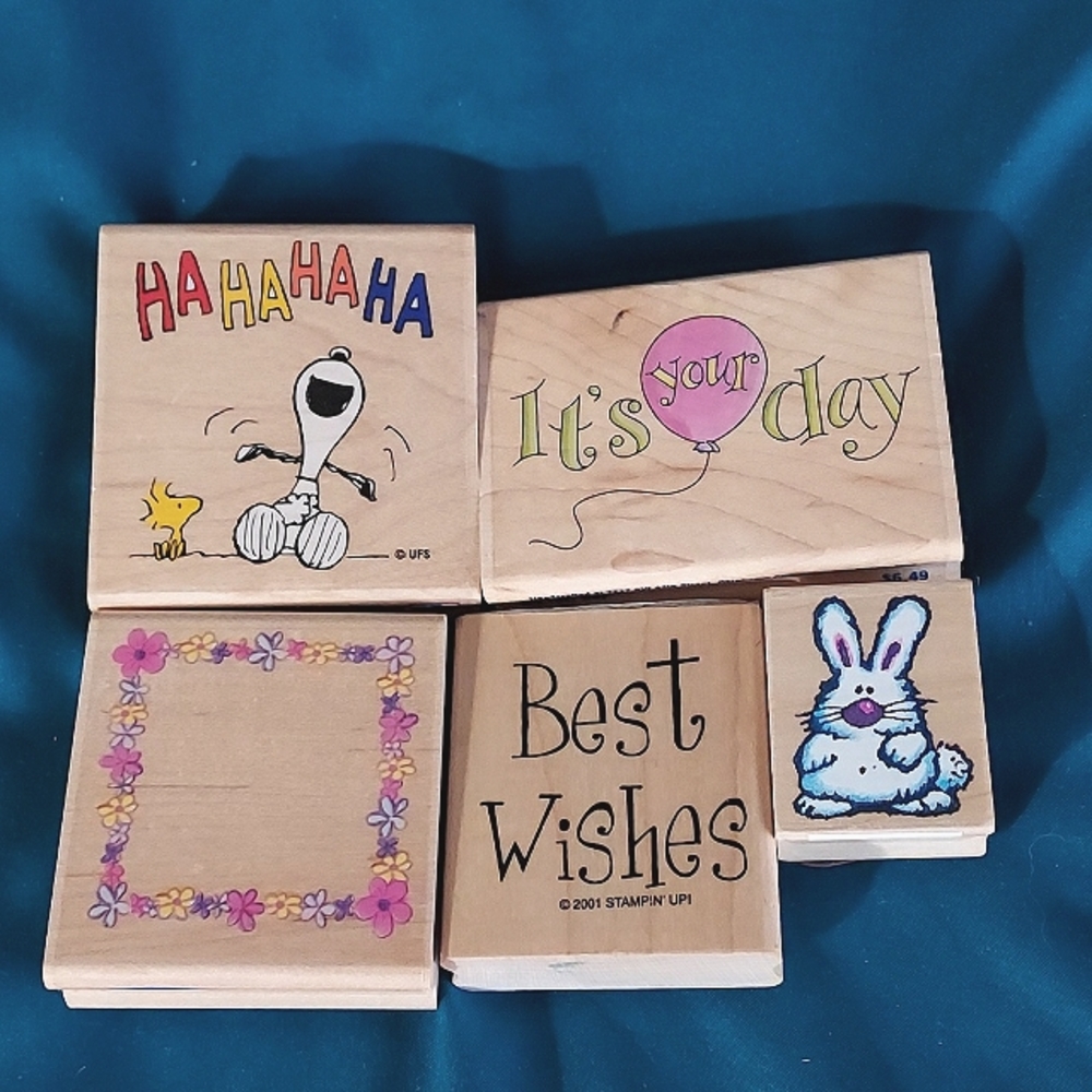 SET OF 5 RUBBER STAMPS
